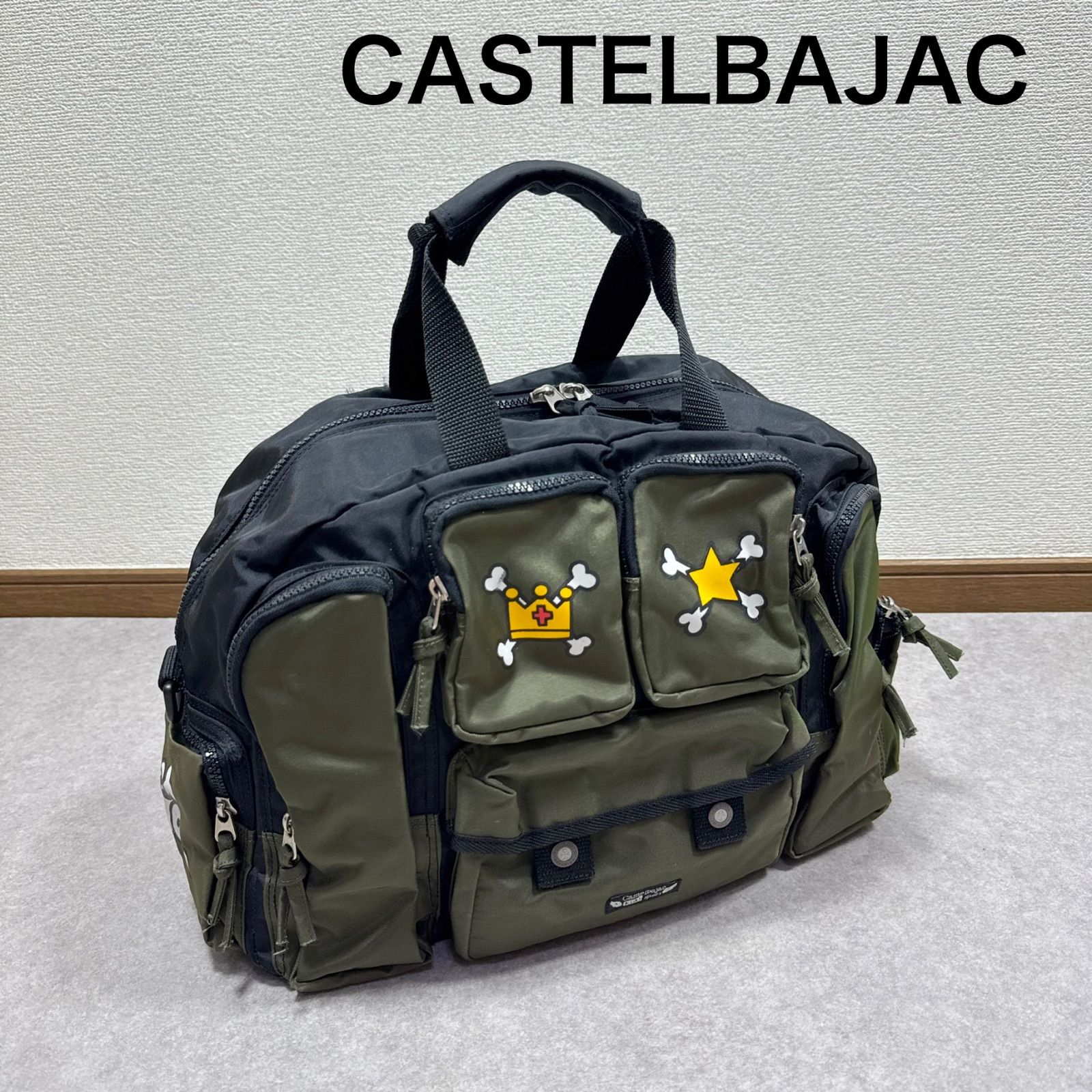 CASTELBAJAC カステルバジャク ボストンバッグ ゴルフバッグ 旅行バッグ ナイロン カーキ