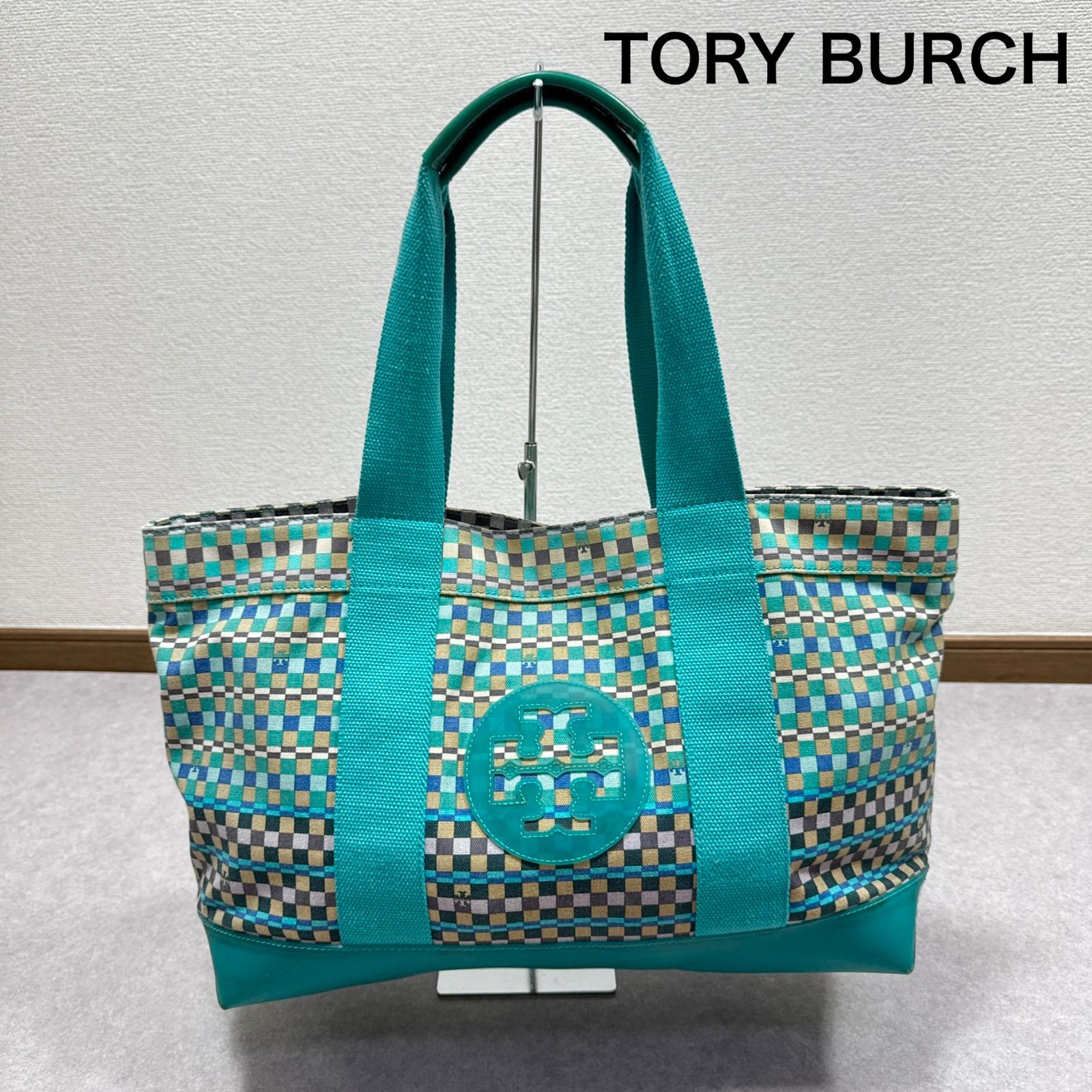 TORY BURCH トリーバーチ トートバッグ グラデーション チェック 