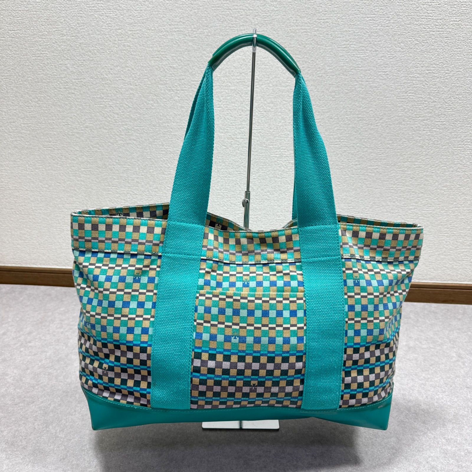 TORY BURCH トリーバーチ トートバッグ グラデーション チェック 