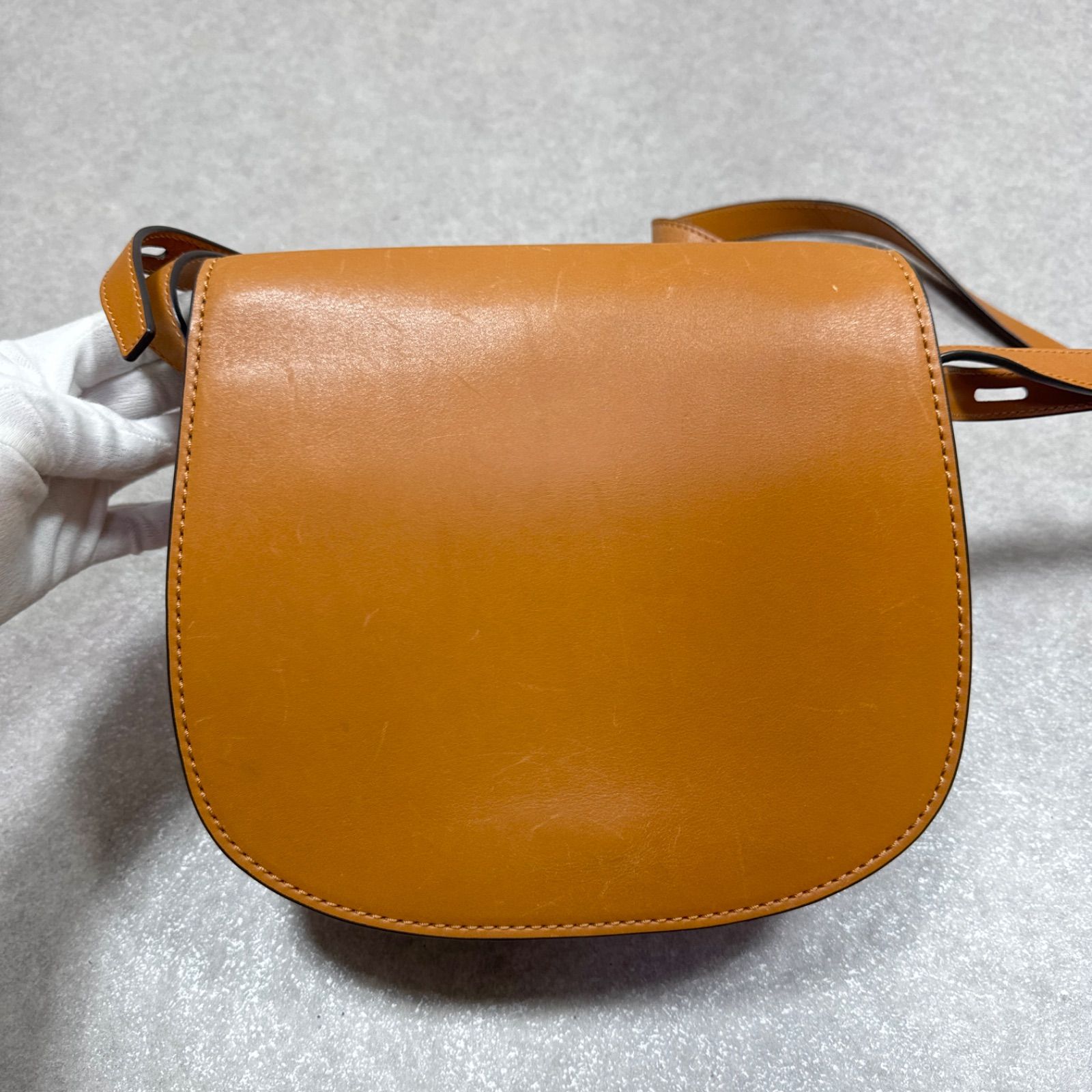 TORY BURCH トリーバーチ サドルショルダーバッグ レザー ブラウン 