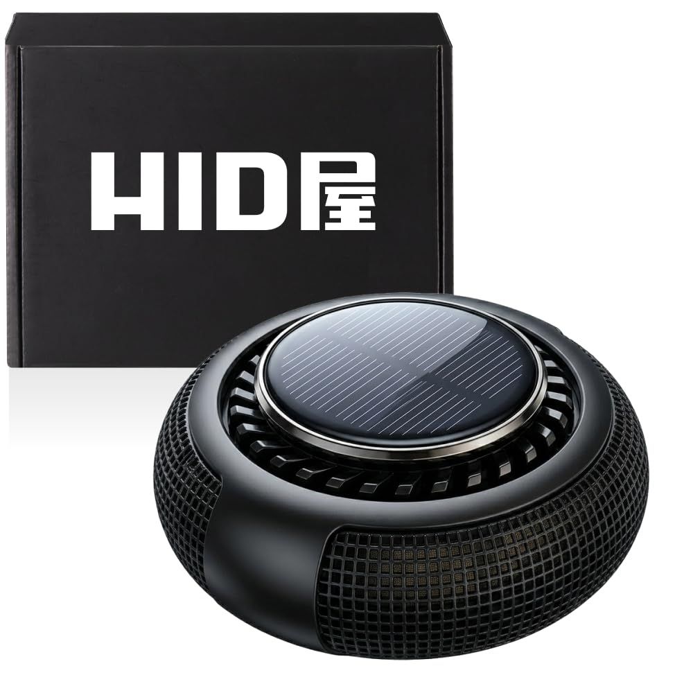 HID屋 車 アロマディフューザー F ソーラー 充電不要 オイル2本付 コードレス ホワイトムスクの香り 芳香剤 消臭 カーディフューザー(沖縄・離島の方不可) 8d23037a