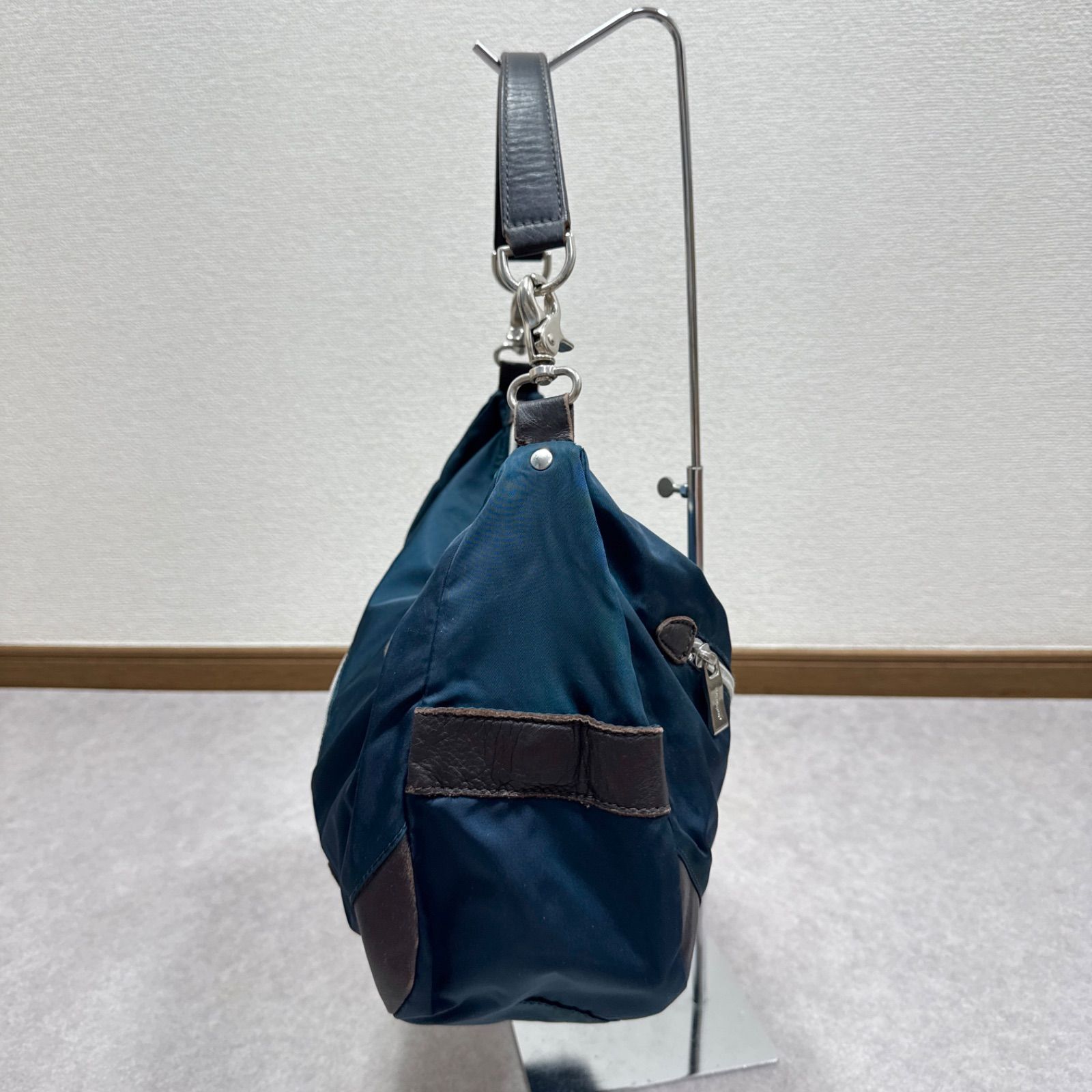 Orobianco オロビアンコ ナイロン レザー ワンショルダーバッグ 
