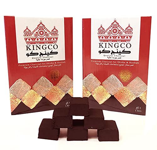 新品 KINGCO 2kg シーシャ用 ココナツ炭 水タバコ… (フラット)