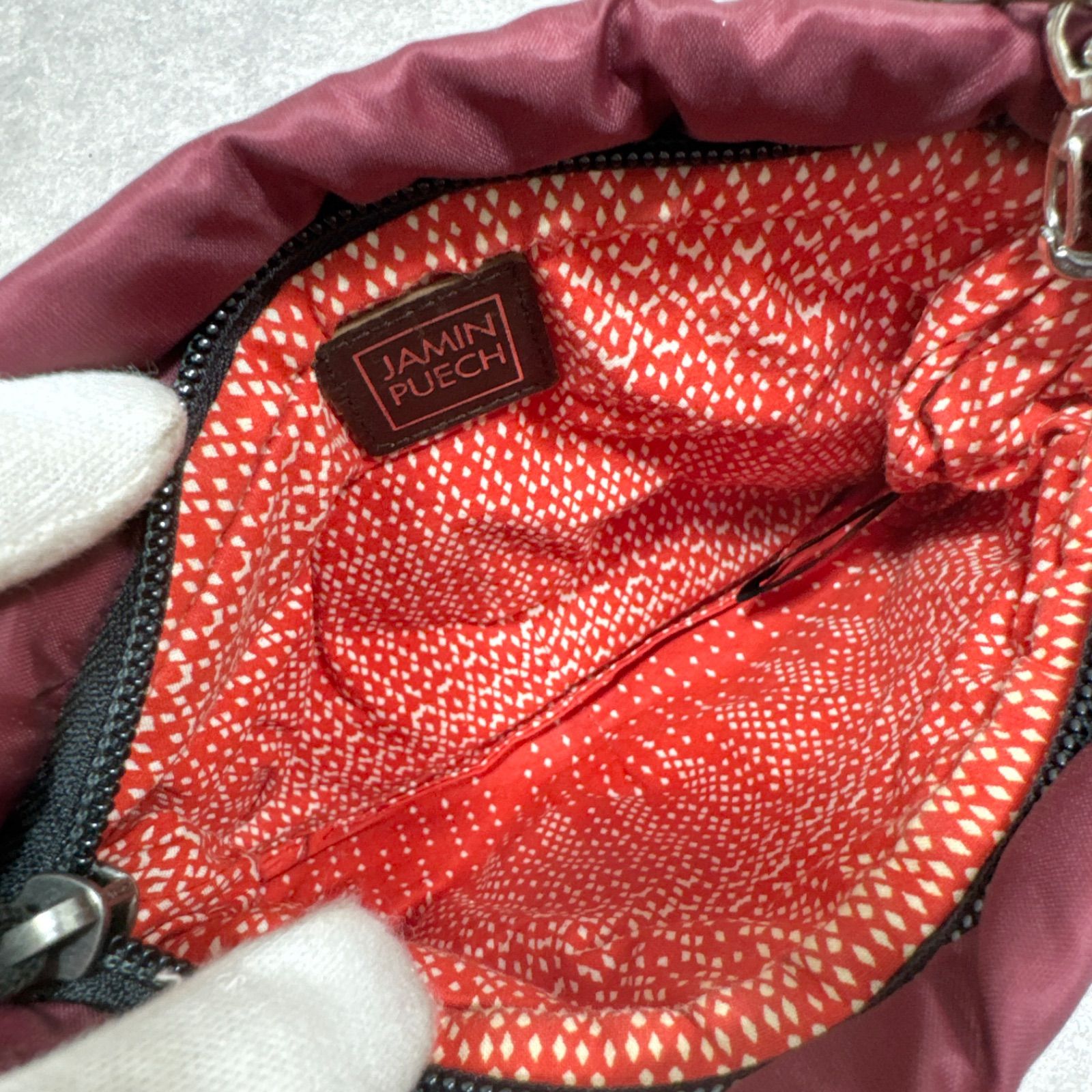 JAMIN PUECH ジャマンピエッシュ 小型ハンドバッグ ポーチ ナイロン 