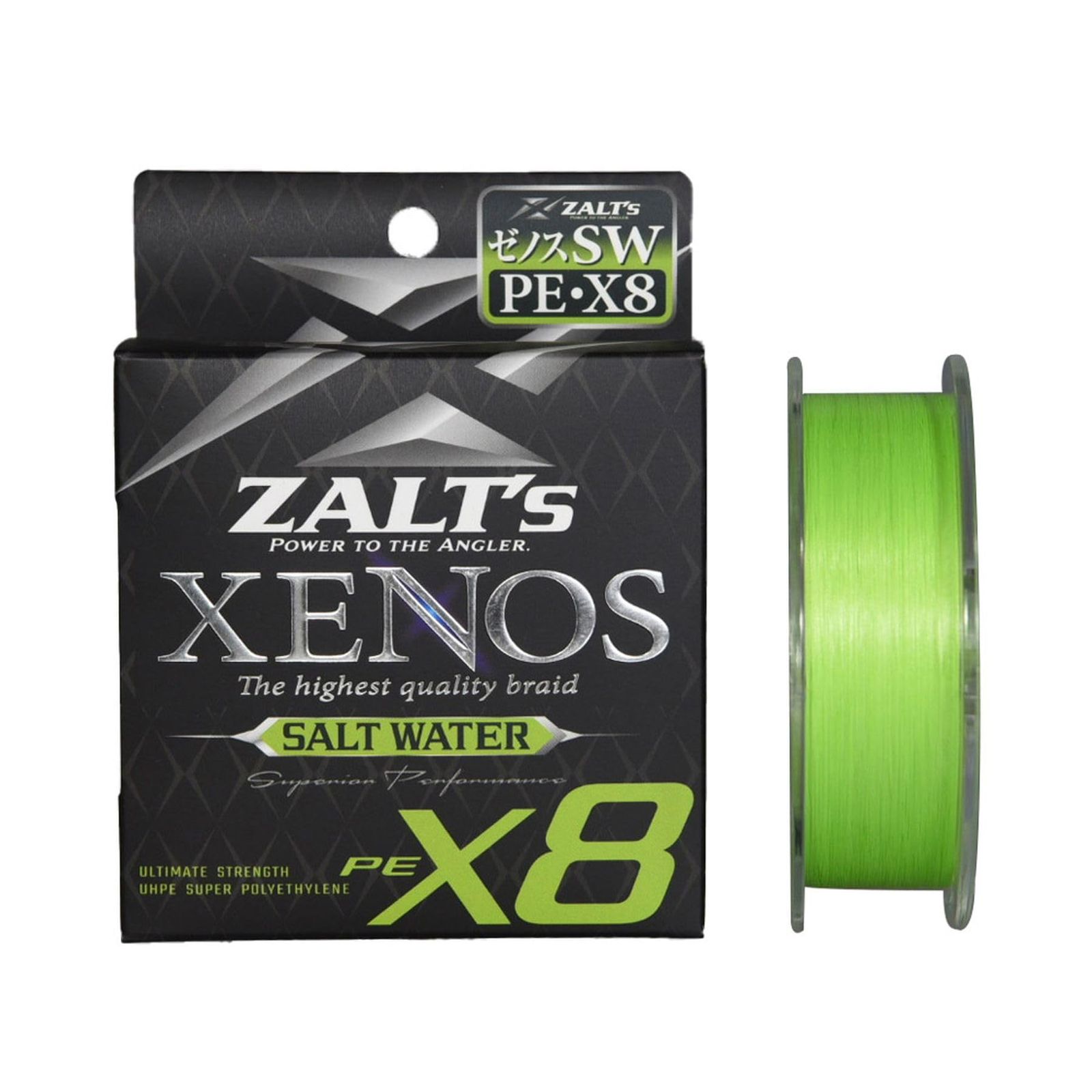 新品 ザルツ(Zalt's) ソルトルアー(海釣り･磯釣り･オフショアなど)用8本撚りPEライン XENOS X8 SW 150m ライトグリーン 0.6号 Z4206L