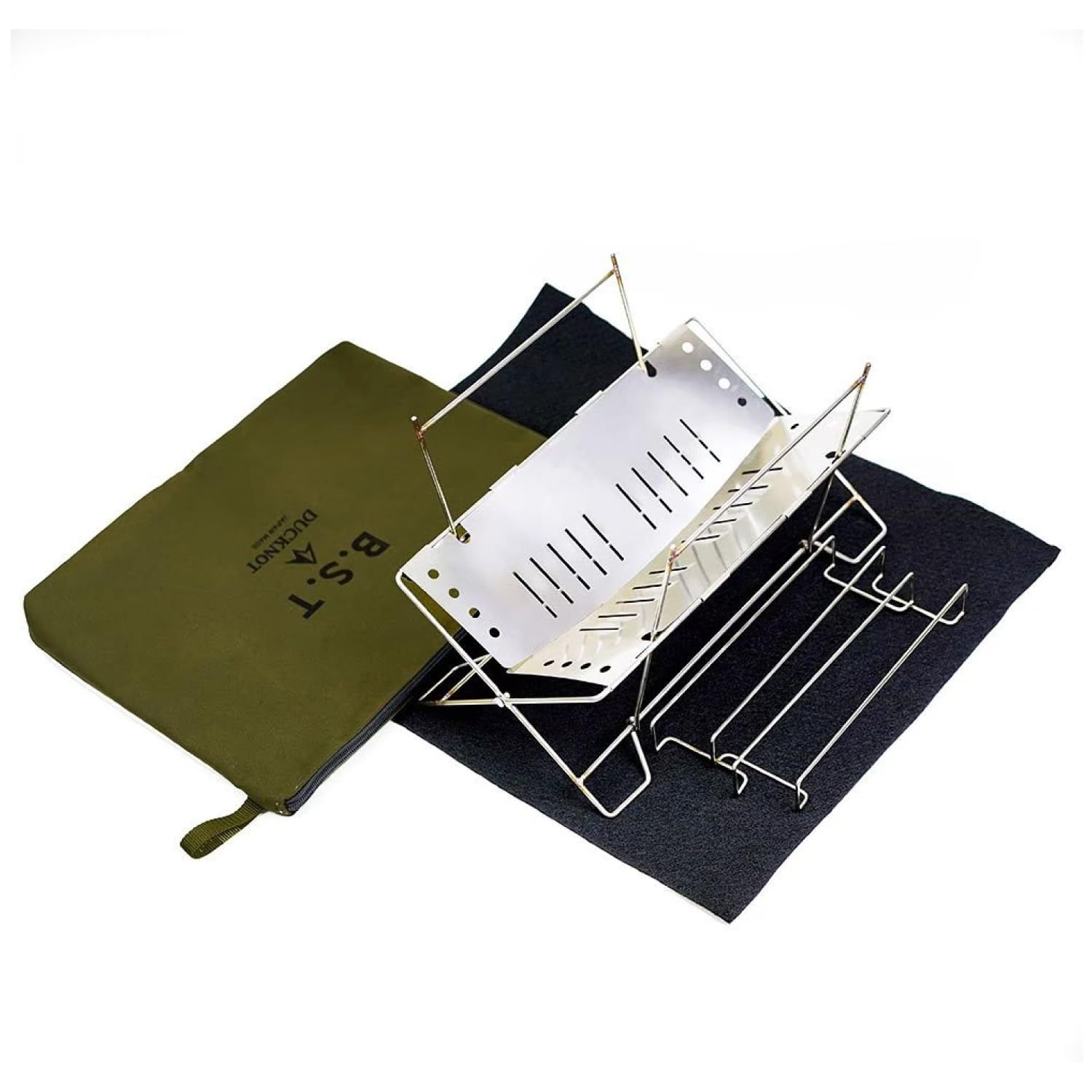 新品 DUCKNOT 焚き火台 BST スパッタシートSET ソロ コンパクト 軽量 ステンレス 日本製 折りたたみ ケース ゴトク ソロキャンプ