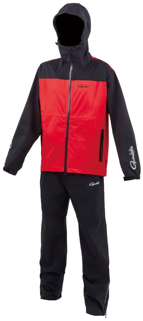 新品 がまかつ(Gamakatsu) G-SPEC レインスーツ レッド/ブラック LL GM3784