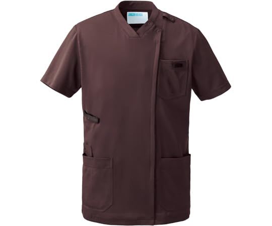 新品 [カゼン] ドレス ｽｸﾗﾌﾞｼﾞｬｹｯﾄ半袖(男女兼用) カカオブラウン