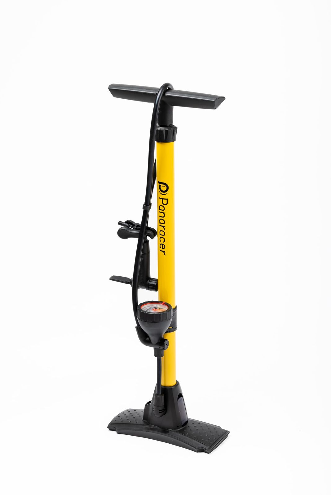 新品 パナレーサー(Panaracer) 自転車 空気入れ【全バルブ対応】ゲージ付き 高圧対応 ボール・浮き輪用アダプター付属 アルミ製 イエロー BFP-04AGA3-Y