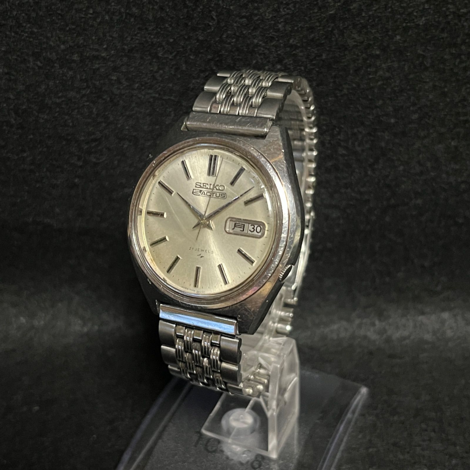 【稼働品】 SEIKO セイコー 5 ACTUS アクタス メンズ 腕時計 デイデイト 21石 動作確認済み 7019-8010