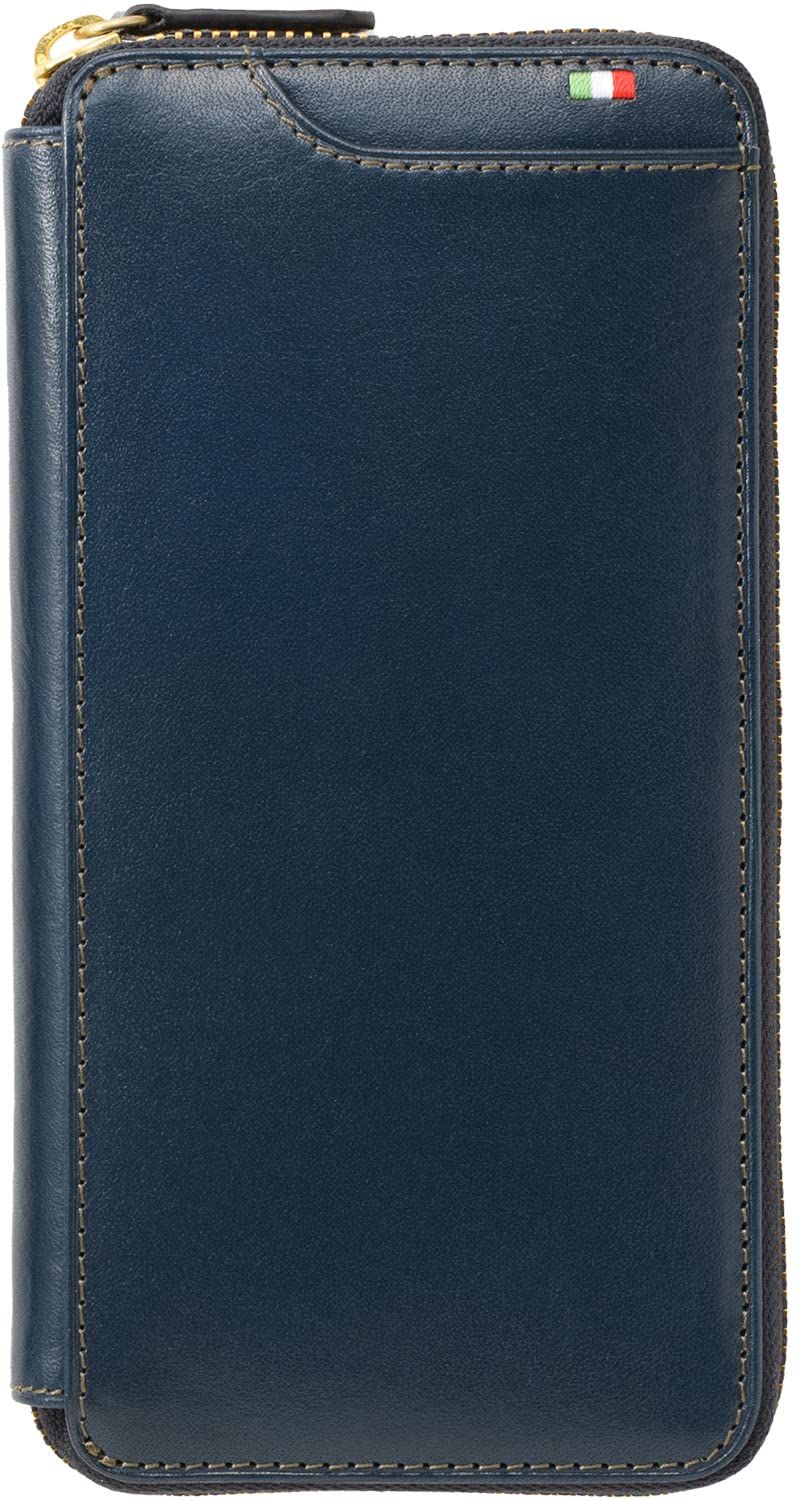 新品 [ミラグロ] タンポナート ギャルソンウォレット 長財布 (財布 メンズ 大容量 ラウンドファスナー ブランド 本革 革 ユニセックス クリスマス 父の日 春財布) cas2261 ネイビー 16,541円