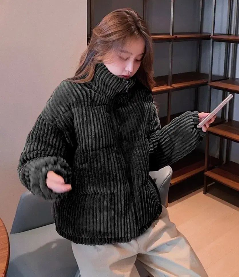 新品) コーデュロイ ショートダウン XL