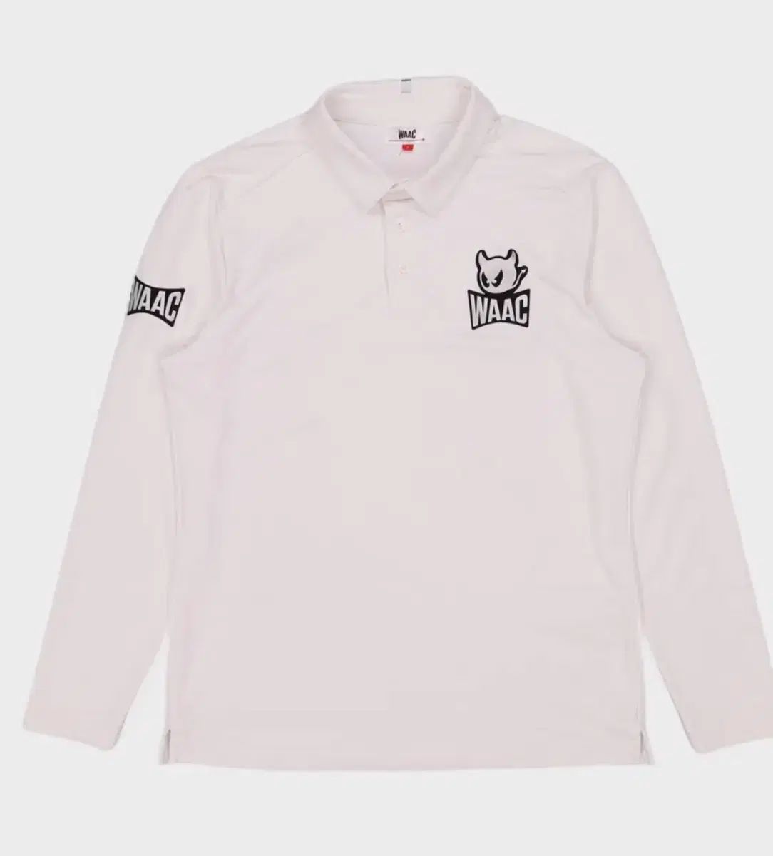 WAAC 왁 白 長袖 ポロ Tシャツ 2 サイズ