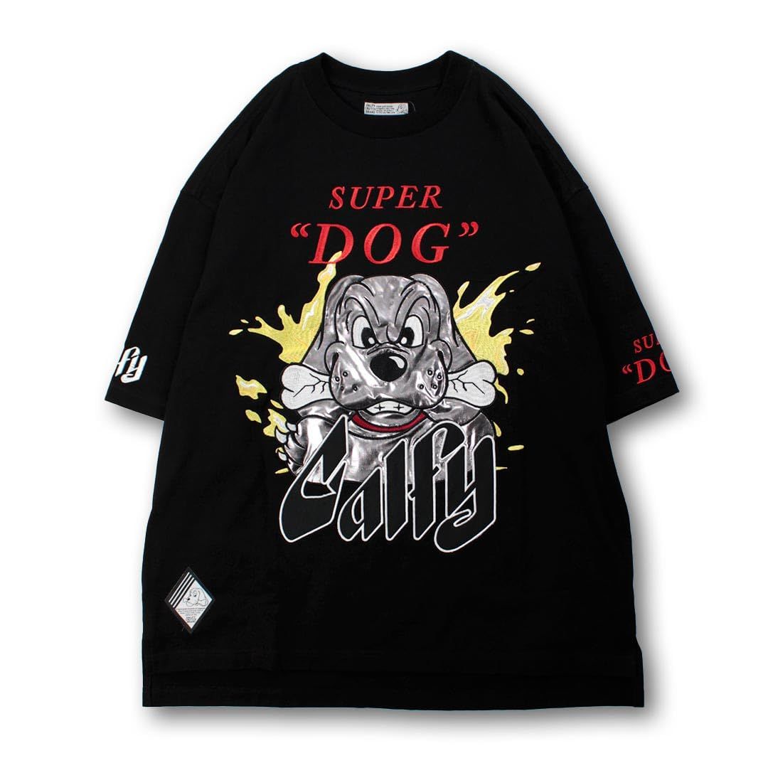 新品 [ｶﾞﾙﾌｨｰ] Tシャツ 半袖 メンズ レディース ドッグ 犬 SUPER DOG Tee 152092-20ブラック-XL