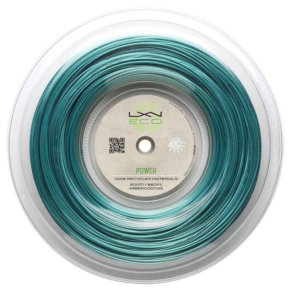 新品 LUXILON(ルキシロン) テニス ストリング ガット ECO POWER 125 REEL(エコパワー 125 リール) 200m ティール WR8310001125