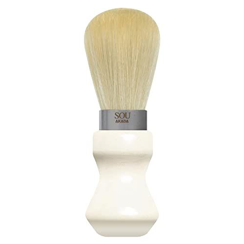 【SOU AKADA】 シルクホイップブラシ ふわっふわっな泡ができる シェービング サイズ 日本製 洗顔用 にも (S, ホワイト)送料無料 d54d3daa