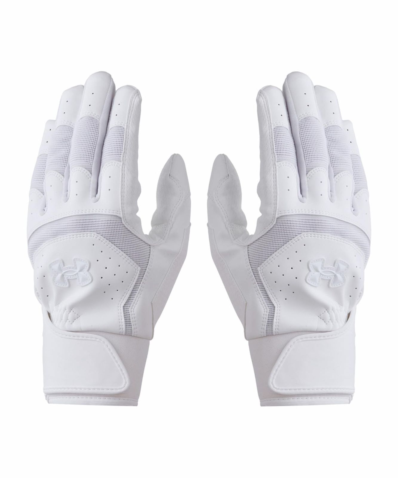 新品 UNDER ARMOUR(アンダーアーマー) UAヤード プロ バッティンググローブ ノンカラー 6001315(100) ホワイト ホワイト ホワイト L