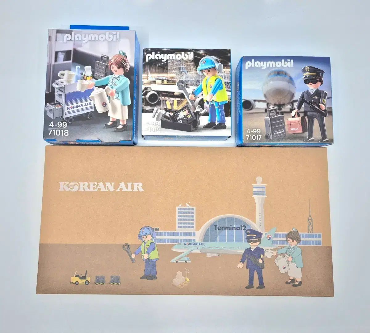 プレイモービル 大韓航空 コラボ 3種 セット + 専用プレート