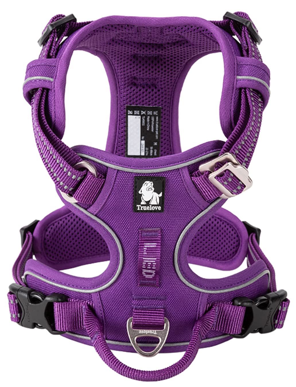 新品 cocomall TRUE LOVE専門販売店 2020新型 犬用ハーネス 犬用胴輪 ドッグ ペット用品 ハーネス 3M反射材料 訓練 ナイロン製 小型犬、中型犬、大型犬に向け 通気性 調節可能 (XL 紫色)