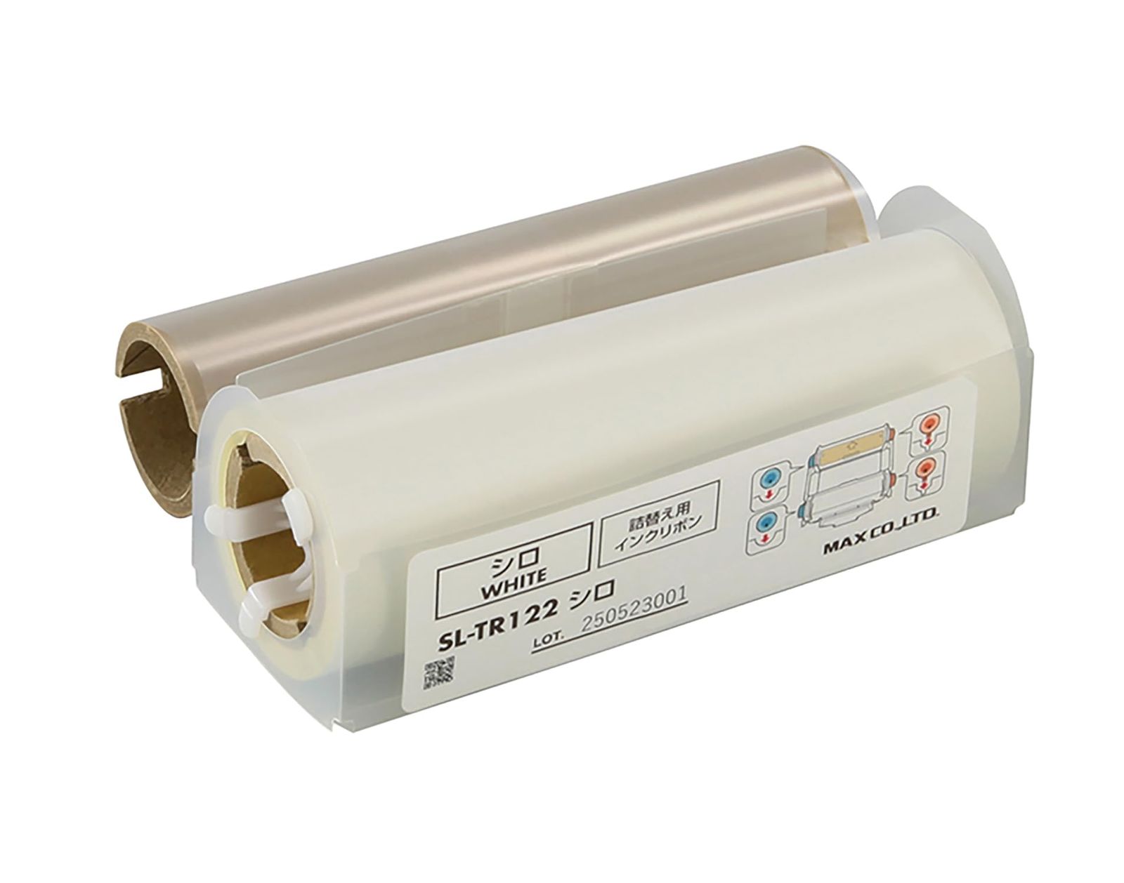 新品 マックス ビーポップ 100タイプ 詰め替え用 インクリボン 白 SL-TR122シロ