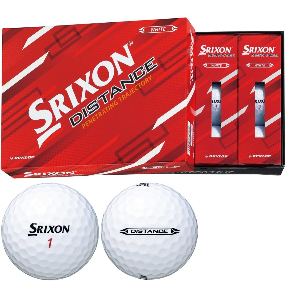 新品 ダンロップ SRIXON ボール DISTANCE ボール 3ダースセット 3ダース(36個入り) ホワイト