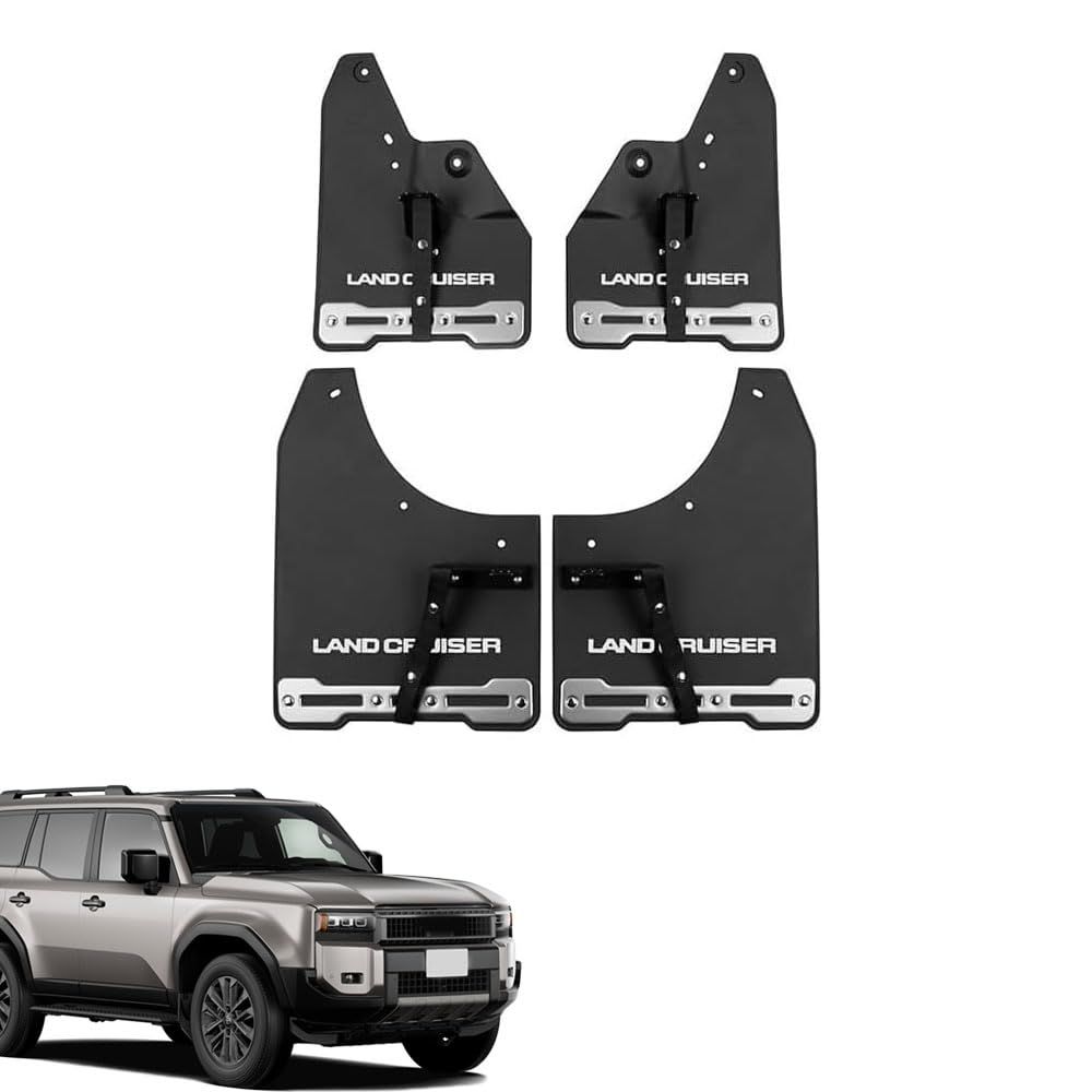 新品 FOR 新型 ランドクルーザー250 ランクル250 TRJ250W GDJ250W (2024年?現在) カスタムパーツ フェンダー スプラッシュガード 外装アクセサリー 耐摩耗性前後輪スプラッシュガード PP樹脂 4個 ランクル 250 アクセサリー
