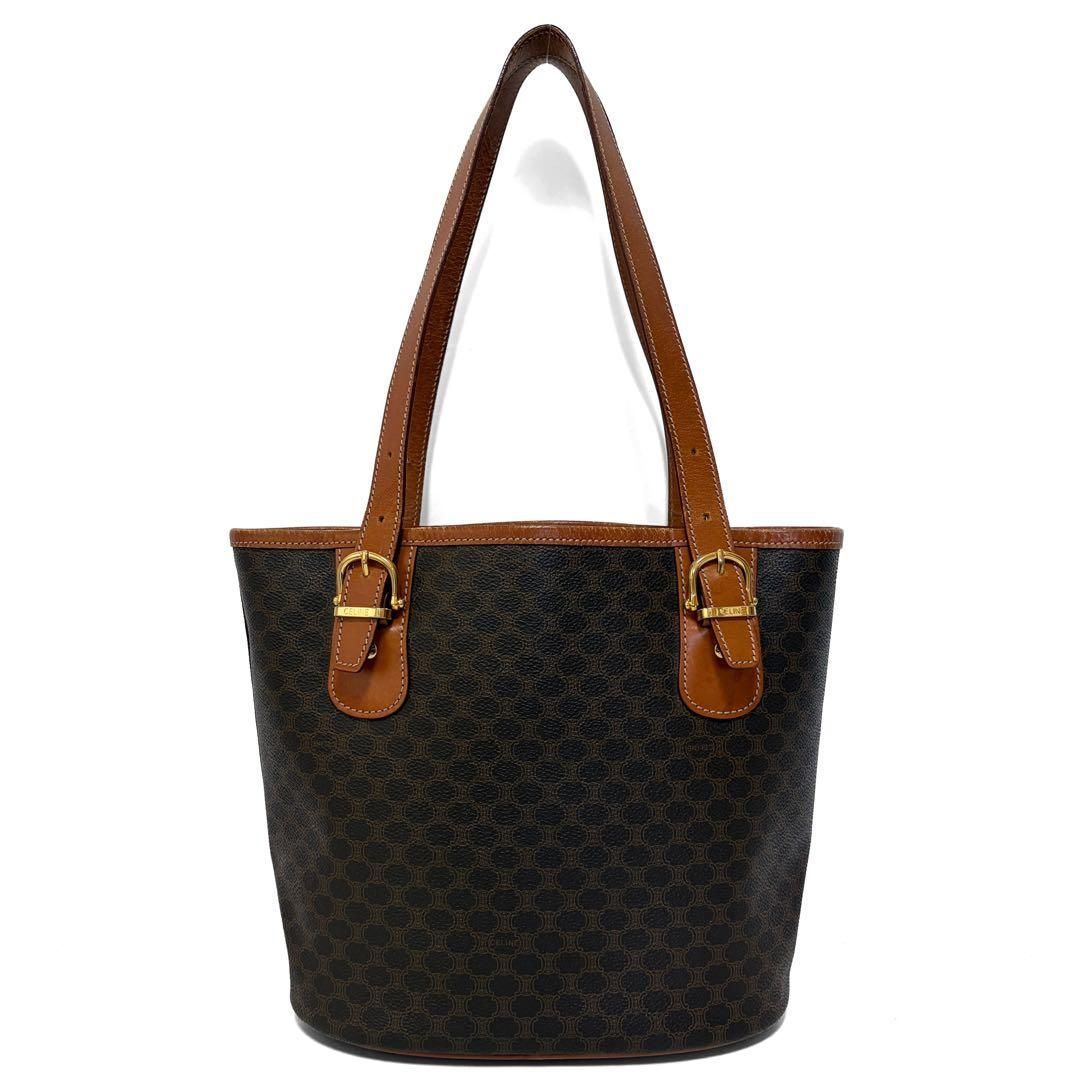 CELINE ブラウン マカダム トートバッグ ショルダーバッグ CELINE セリーヌ トートバッグ ショルダーバッグ マカダム PVC