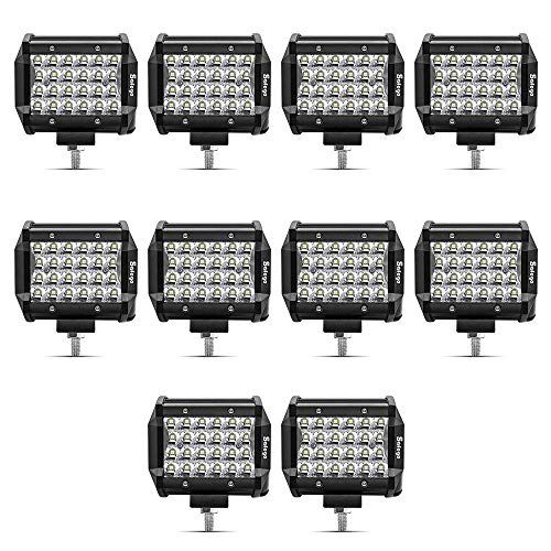 Safego ワークライト 72W LED 作業灯 ワークライト 狭角30度タイプ 24連LED 車外灯 農業機械 12V 24V兼用 汎用 防水・防塵・耐震・長寿命 ホワイト 6000K 6000LM 10個入ts 1d2d63fc