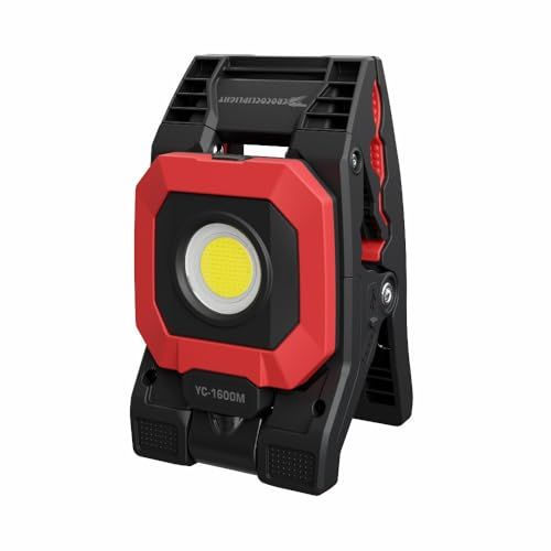 GOODGOODS 投光器 充電式 LED クリップ型 角度調整自由 強力マグネット 点灯4モ-ド 1600LM 小型 DIY 作業灯 夜間工事 現場作業 アウトドア 夜釣り 防災 停電対策 ハンズフリ- CrocoCLipLight YC- ebc4389a