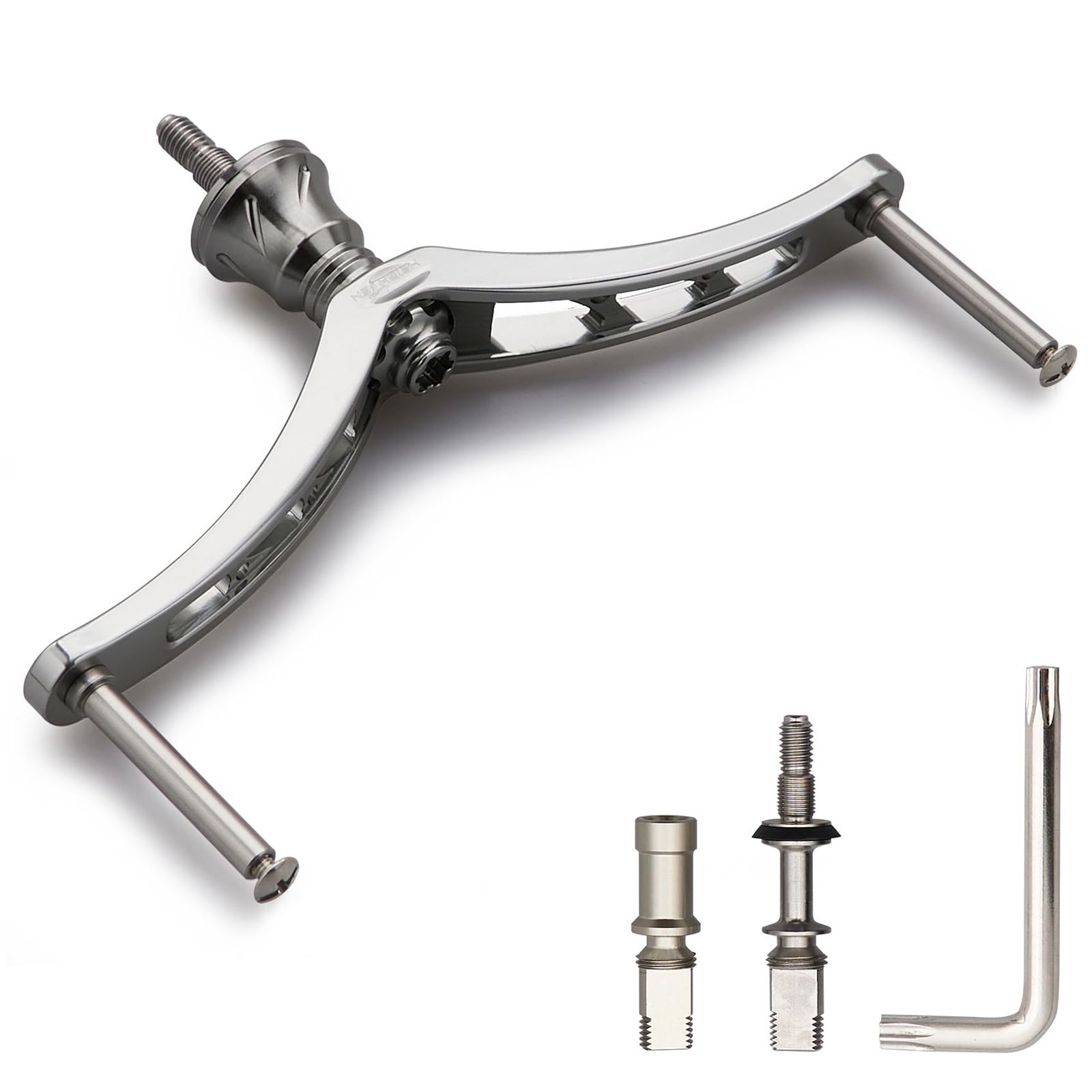 HEIGHTEN 80/92/95/98/110mm リール ハンドル (ノブ無し) シマノ(Shimano) ダイワ(DAIWA) 通用 スピニングリール 用 (110mm - ガンメタル) (HT01908)送料無料 bbdf20d3