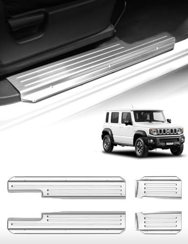 スカッフプレート ジムニーノマド ジムニー ノマド サイドステップ ジムニー ドアステップマット ノマド JC74W D5 5ドア キズ防止 汚れ防止 簡単取付 両面テープ付き ステンレス製 車種専用用品 傷隠し 4枚入れ(沖縄・離島の方不可 031f4dd6