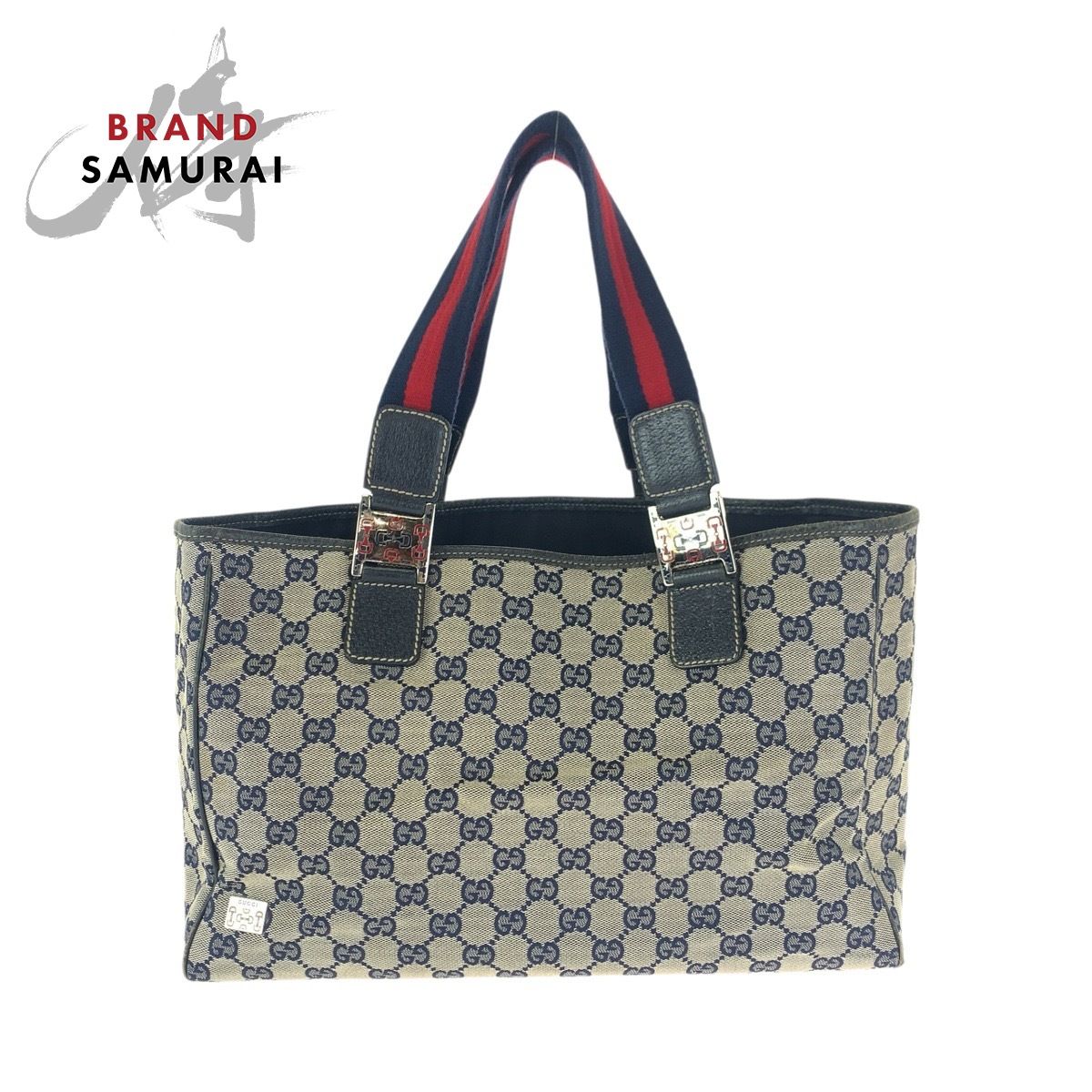 レディース GUCCI グッチ シェリーライン ネイビー シルバー金具 GG 