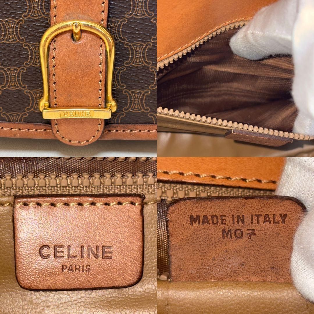 CELINE セリーヌ ショルダーバッグ マカダム PVC ブラウン M07