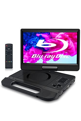 【新品】ポータブルブルーレイプレーヤー 12.5型 10.1インチ 回転式画面 hdmi出力 CPRM イヤホンジャック入力/AV入出力 ３電源対応 説明書付き 85995bd6
