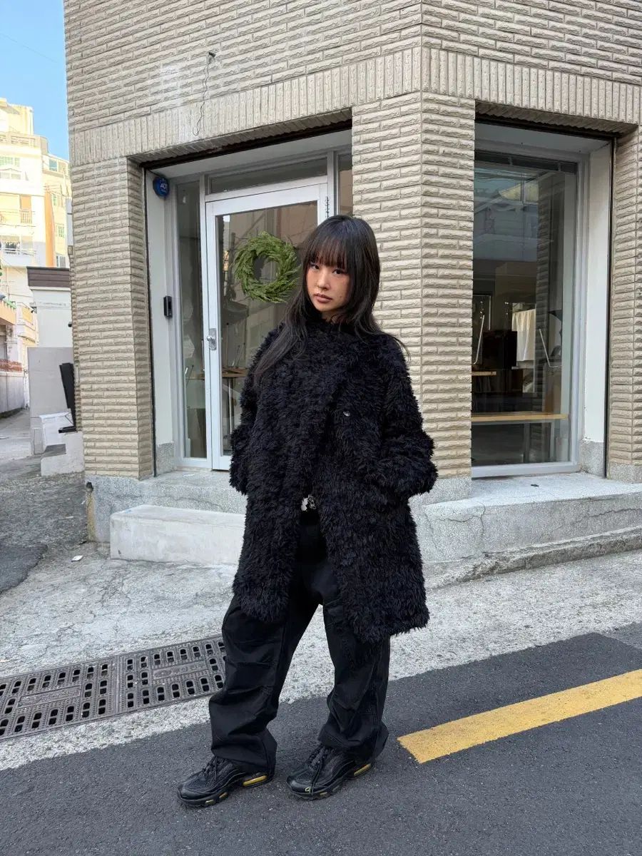 ブラック ボアジャケット