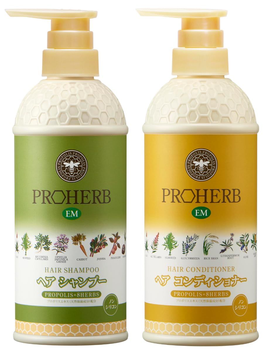 新品 NEW成分配合【プロハーブ】ＥＭシャンプー＆ヘアコンディショナーセット※専用ポンプ付