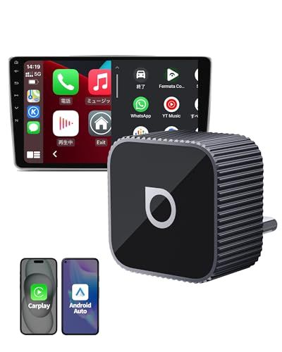 【新品】【公式】オットキャスト MINI Slim Type-C Ottocast ミニCarPlay Android Auto ワイヤレスUSB-Cカーアダプター ブラック アンドロイドオート＆カープレイ無線化接続Adapter 純正有線C 976fc50d