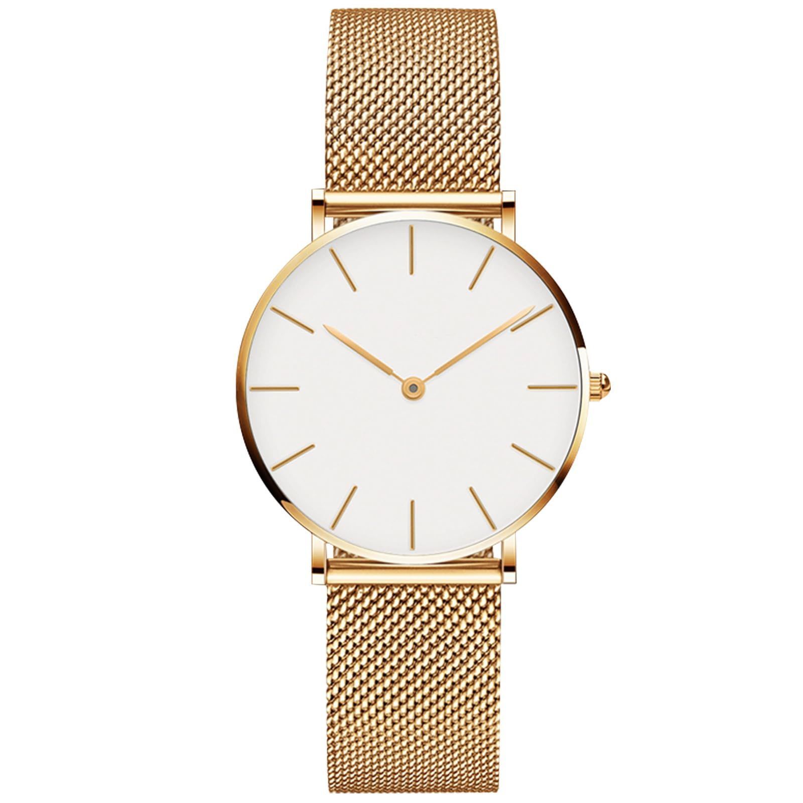 【数量限定】ホワイトD women for watch 通学 通勤 カジュアル おしゃれ メッシュバンド クオーツ 日本製 生活防水 アナログ 時計 シンプル レディース 腕時計 RORIOS