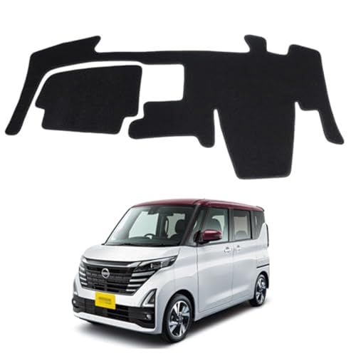 ［COM4SPORT］ダッシュボードマット 日産 ルークス40系対応 アクセサリ 耐摩耗 滑り止め グレア防止 反射防止 劣化防止(ブラック)(沖縄・離島の方発送不可）) 6149e872