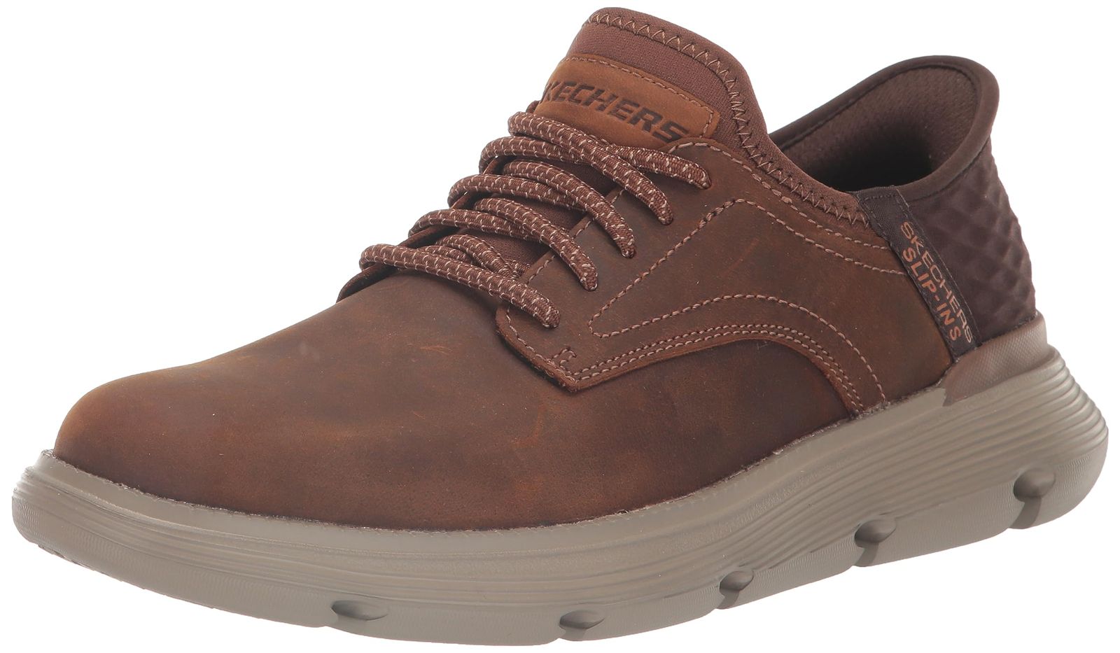 新品 Skechers (スケッチャーズ) メンズシューズ Garza Gervin (ガルザ - ガービン) スリップインズ ブラウン 11 Wide