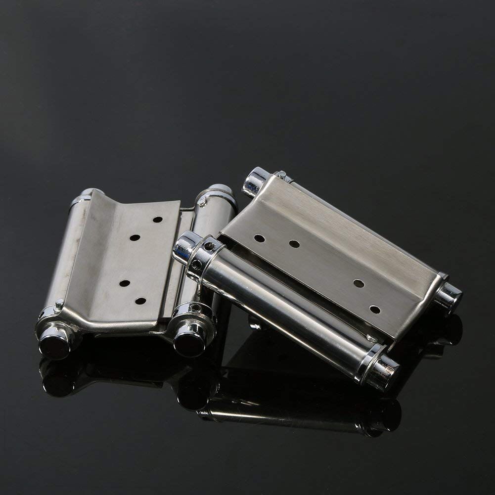 新品 【2個入り】 自由蝶番 両開 自動閉鎖 適合扉厚 20-35mm ダブルアクションスプリングドアヒンジ