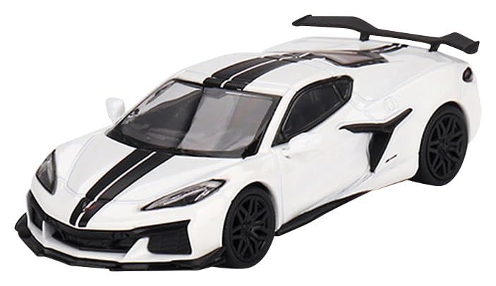 新品 MINI GT 1/64 シボレー コルベット Z06 2023 アーティックホワイト 右ハンドル 完成品