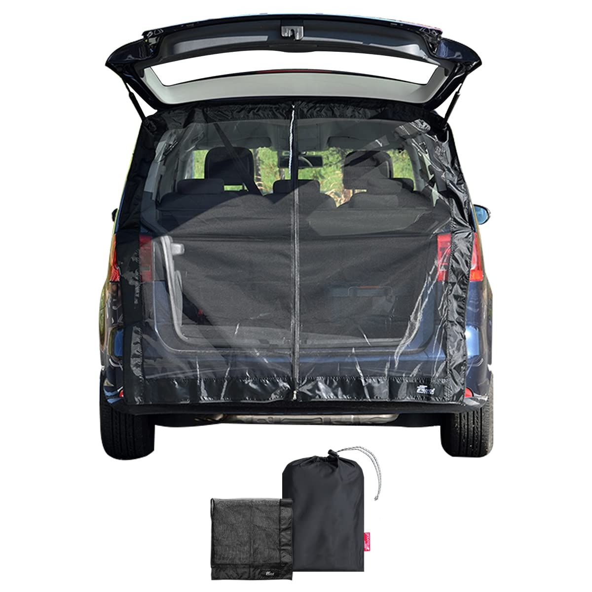 新品 FIELDOOR 車用網戸 防虫ネット ウインドーネット バックドアネット 【マグネットタイプ】 車中泊 虫よけ 換気 メッシュ生地 内側と外側どちらからも開閉可能 両面スライドファスナー 様々な車種に対応 ミニバン 軽自動車 取付簡単 キャンプ アウト