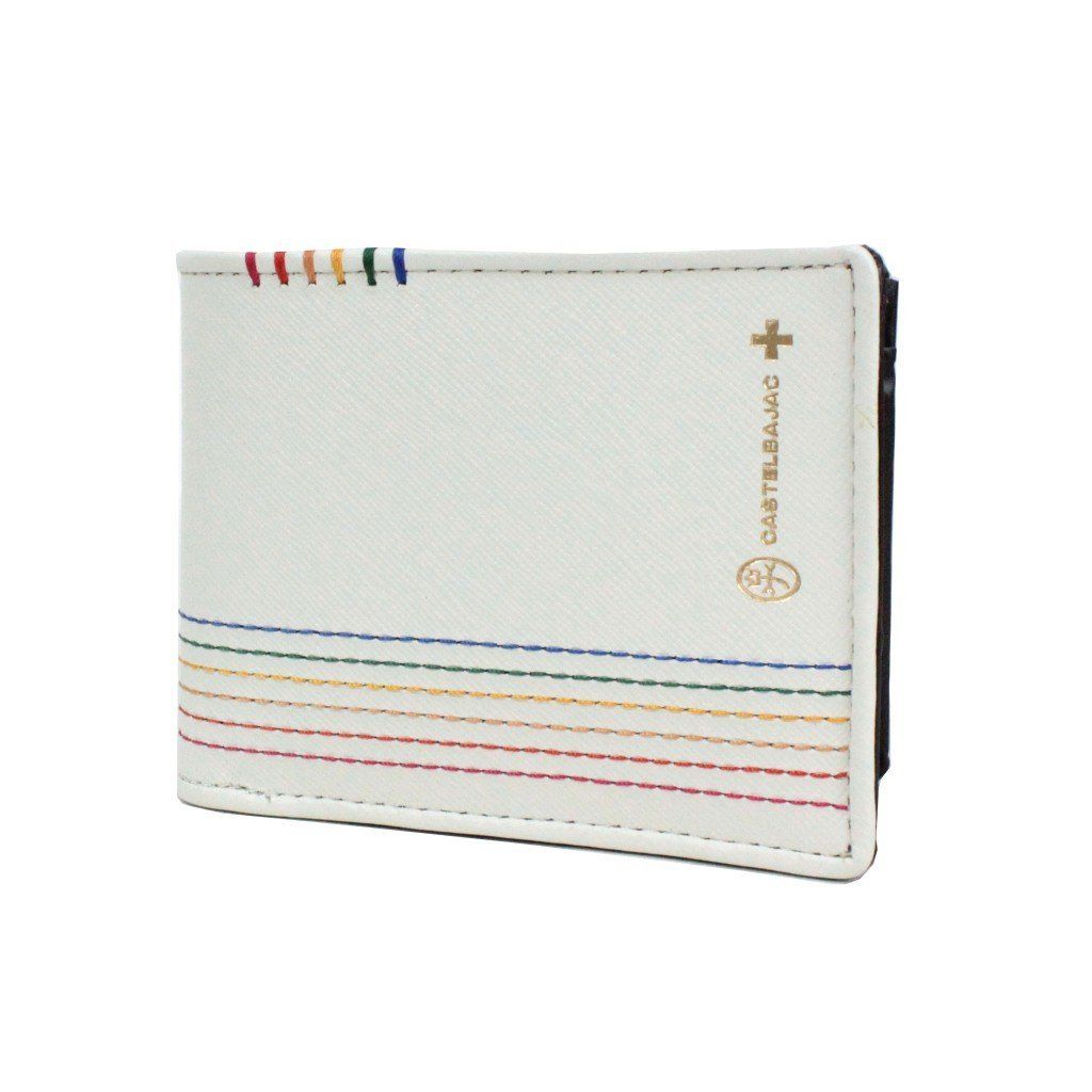 新品 [カステルバジャック] 二つ折り財布 小銭入れあり Shest(シェスト) 027603 シロ