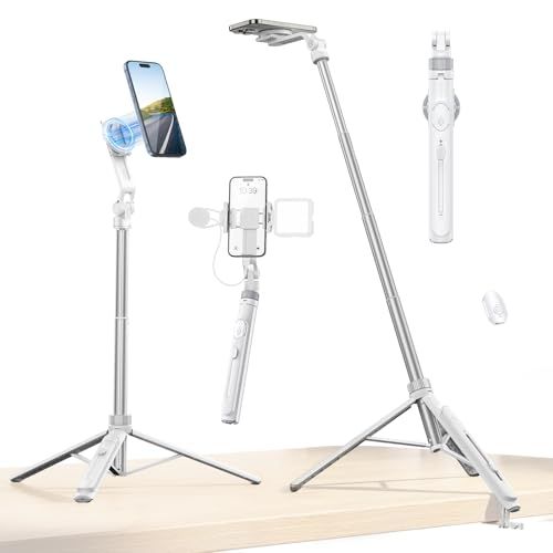 Ulanzi TT88 自撮り棒 Magsafe用 2in1 スマホ 三脚 じどり棒 オーバーヘッド スマホスタンド iPhone/android対応 コンパクト セルカ棒 携帯 卓上 軽量 360°+270°回転 360°パノラマ撮影 クイ c6b9e11f