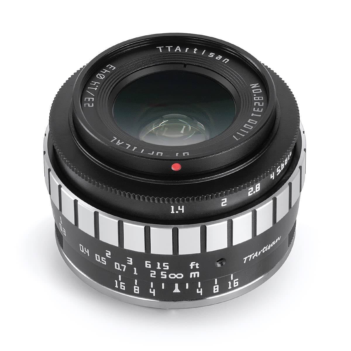 新品 TTArtisan 23mm F1.4 マイクロフォーサーズ MF 単焦点レンズ (国内正規品・メーカー2年付) MFT M43 マニュアルフォーカス 大口径 広角 金属製 コンパクト 小型 軽量 ミラーレス用 スナップ/ポートレート/風景撮影 ブラック