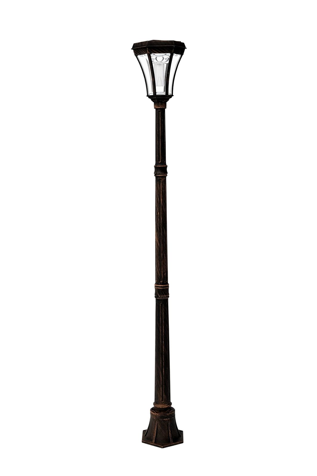 新品 リビングアウト(Living Out) ヨーロピアンソーラーLED街灯 BZ ブロンズ 幅22㎝×24㎝×高183㎝ 光度20～60ルーメンス 重量約3kg 街灯 エコ 省エネ 電源不要 ソーラーパワー