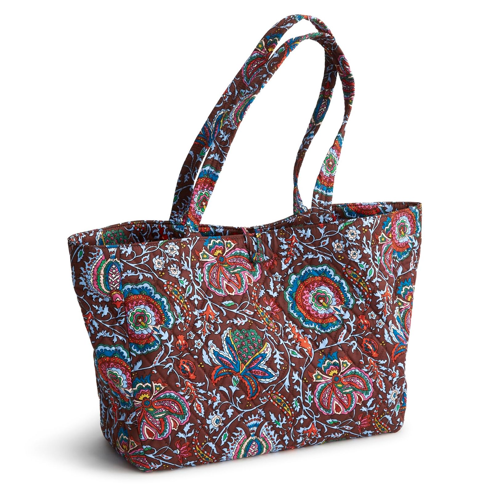 新品 Vera Bradley レディース スモール ハサウェイ トートバッグ - プレミアムコットン マラケシュシナモン。 One Size