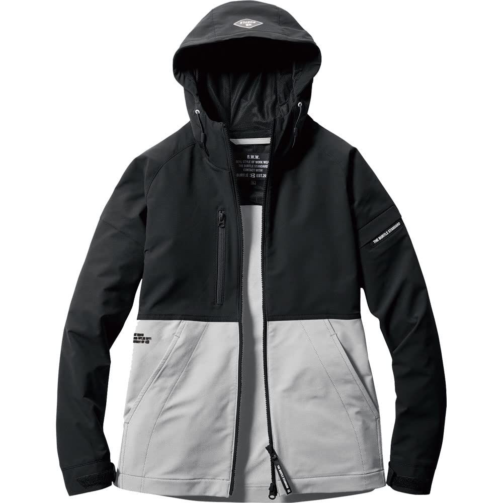 新品 [バートル] 作業服 通年 フーディジャケット(ユニセックス) 9505 Sサイズ 5シルバー