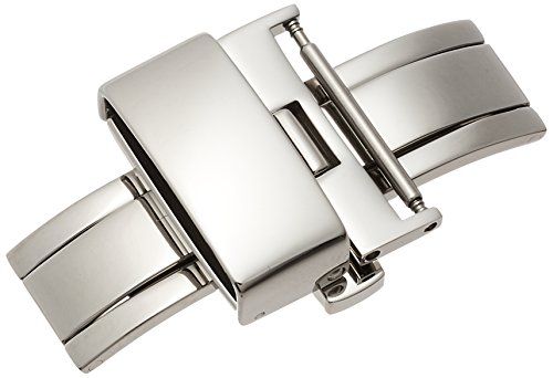 ☆新品☆[バンビ] 時計ベルト用バックル 観音開き レザーバックル用 シルバー色 18mm ZS010P ZS010P 762a5d65